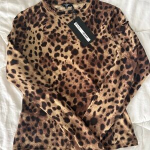 SKIMS Dolce and Gabbana mock neck top, size M